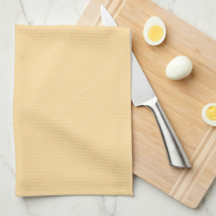 Elegant, Modern Warm Mustard Yellow Stripes Kitchen Towel