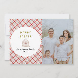 Elegant Modern Watercolor Eggs Happy Easter Photo Holiday Card