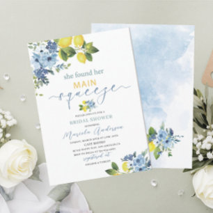 Elegant Modern Watercolor Main squeeze bridal sho Invitation