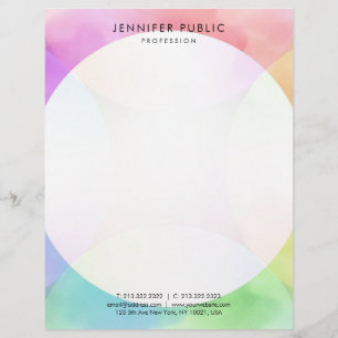 Elegant Modern Watercolor Simple Design Template Letterhead