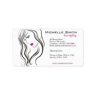 Elegant Modern Wavy Hair Lash Beauty Salon  Label