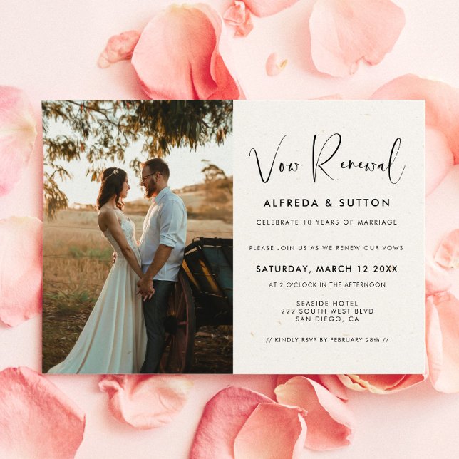 Elegant & modern We still do Vow renewal photo Invitation (Creator Uploaded)