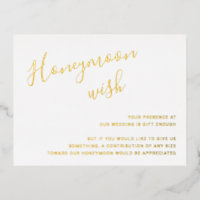 Elegant Modern Wedding Foil Enclosure Card