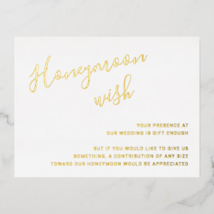 Elegant Modern Wedding Foil Enclosure Card
