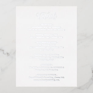 Elegant Modern Wedding Foil Enclosure Card