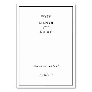 Elegant Modern Wedding Foldable Place Card