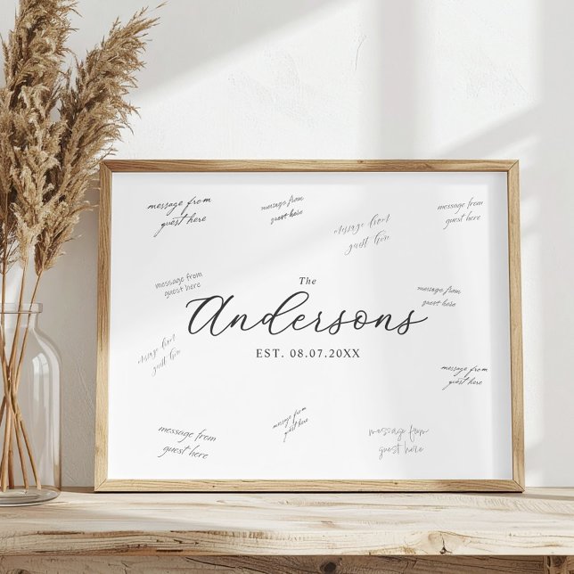 Elegant Modern Wedding Guest Signature Poster (Creator Uploaded)