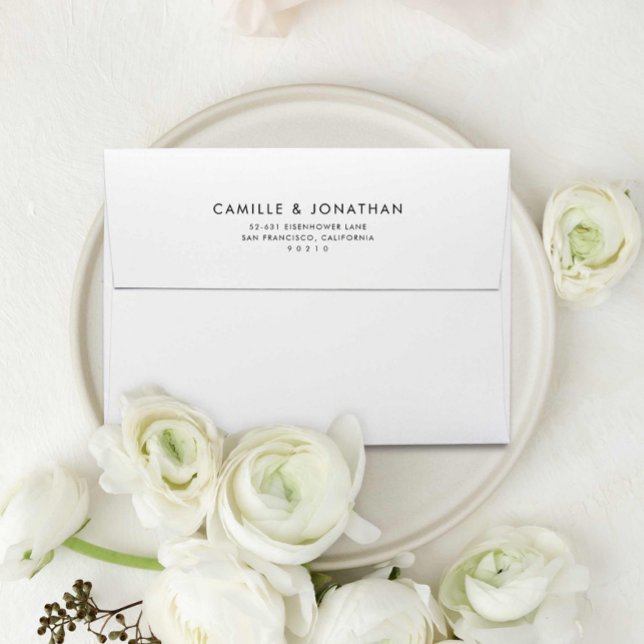 Elegant Modern Wedding Invitation Envelope (Elegant Modern Wedding Envelope)