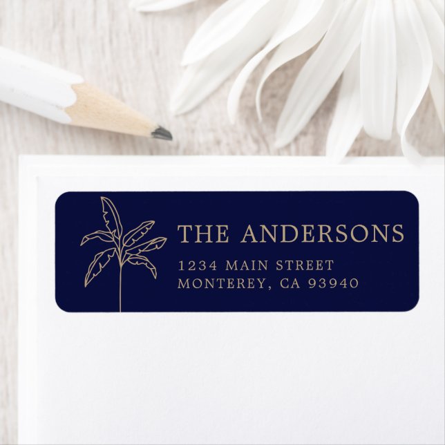 Elegant Modern Wedding Logo Palm Tree Label (Insitu)