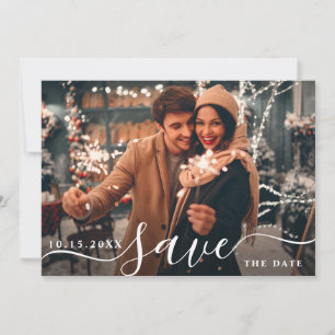 Elegant & Modern Wedding Photo Save The Date