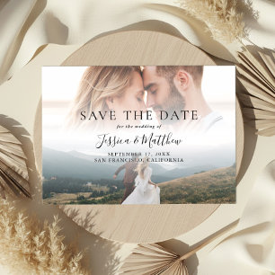 Elegant Modern Wedding Photo Save the Date