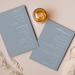 Elegant Modern Wedding Program 