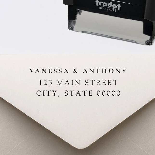 Elegant Modern Wedding Return Address Self-inking Stamp (Creator Uploaded)