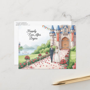 Elegant modern wedding Save The Date postcard