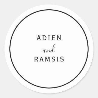 Elegant Modern Wedding Sticker