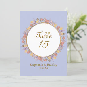 Elegant Modern Wedding Table Number Card