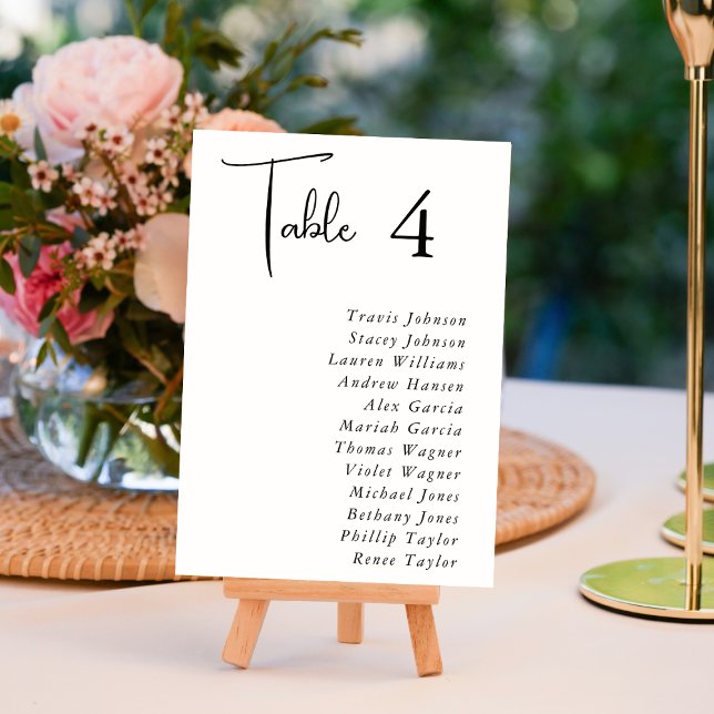 Elegant Modern Wedding Table Seating Chart Cards (Creator Uploaded)