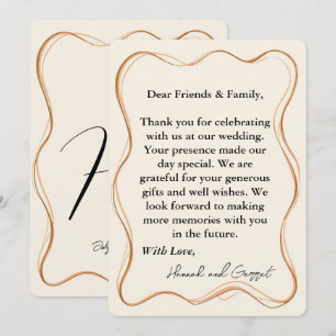 Elegant Modern Wedding thank you Invitation