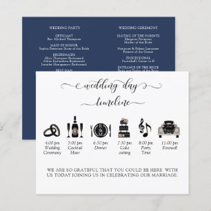 Elegant Modern Wedding Timeline and Program