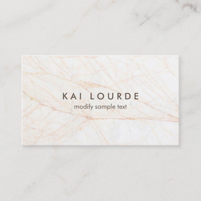 Elegant Modern White Marble Professional Business  Business Card (Front)