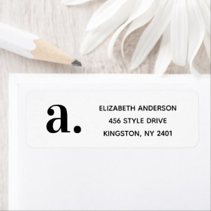 Elegant Modern White Return Address