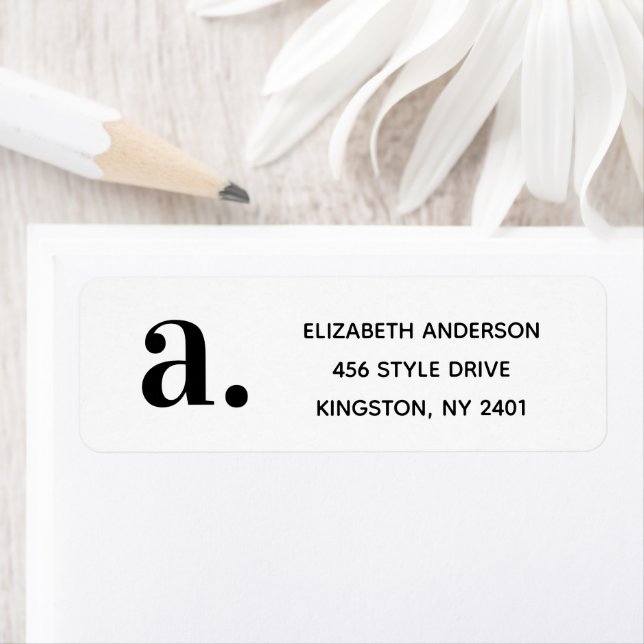 Elegant Modern White Return Address (Insitu)