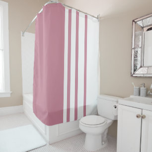Elegant, modern, white stripes on pastel blush