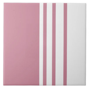 Elegant, modern, white stripes on pastel blush tile