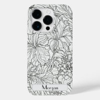 Elegant Modern Wildflowers white and black