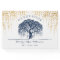 Elegant Modern Willow Tree Navy Blue Gold Wedding
