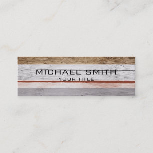 Elegant Modern Wood Painted Look #6 Mini Business Card