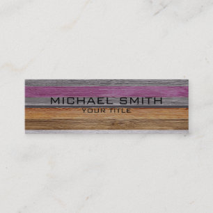 Elegant Modern Wood Painted Look #7 Mini Business Card