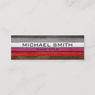 Elegant Modern Wood Painted Look Mini Business Card