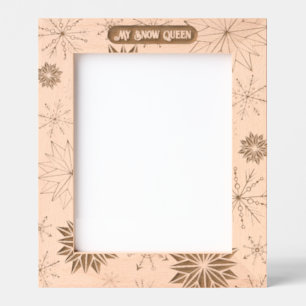 Elegant modern wooden ice crystals for her etched frames