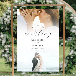 Elegant Moderne 2 Photo Mariage Bienvenue