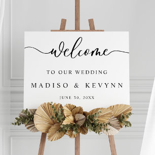Elégant moderne Couples Noms Mariage Affiche de bi