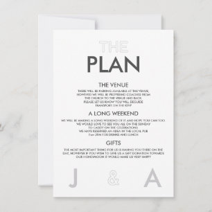 Elégant Moderne Détails Mariage Invitation