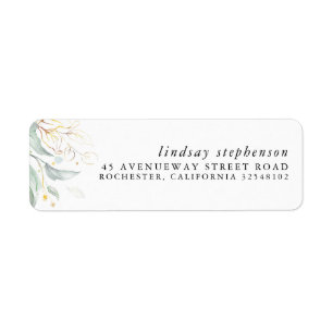 Élégant Moderne Feuillage Doré