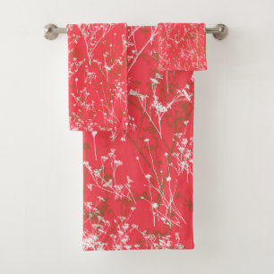 Elégant moderne Fleurs sauvages Abstraits Coral ro