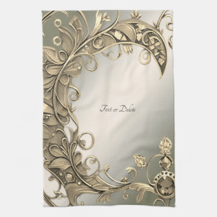 Élégant Moderne Gold Serviettes de cuisine décorat