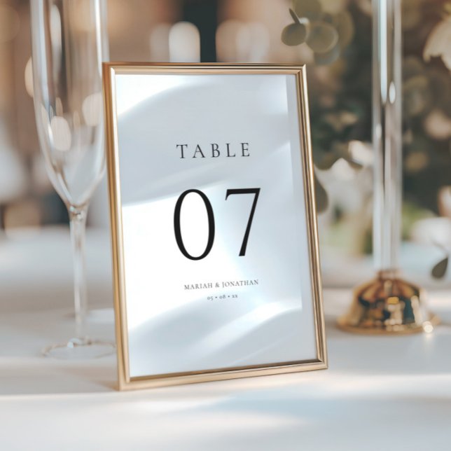 Élégant moderne minimaliste Mariage carte numéro d (Créateur téléchargé)