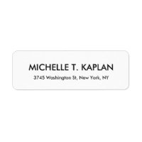 Élégant moderne minimaliste noir & blanc