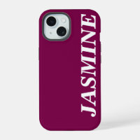 ÉLÉGANT MODERNE NOM PERSONNALISÉ COULEUR VIN SOLID