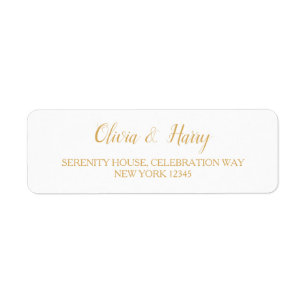 Élégant Moderne Simple Mariage Adresse de retour É