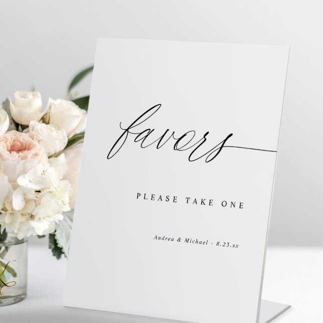 Élégant Moderne Simple Mariage Faveurs Panneau de  (Créateur téléchargé)