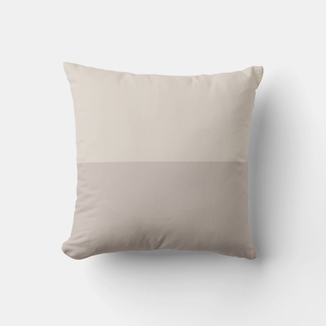 Elegant Modish Beige Colour Graceful Modern Plain Throw Pillow (Front)