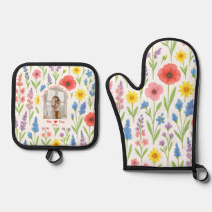Elegant Mom Personalized Heartfelt Gift Oven Mitt & Pot Holder Set