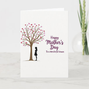 Elegant Mom Silhouette Card