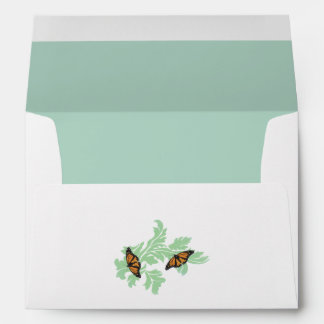 Elegant Monarch Butterfly 5x7 Wedding Invitation Envelope