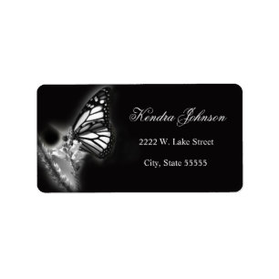 Elegant Monarch Butterfly Label